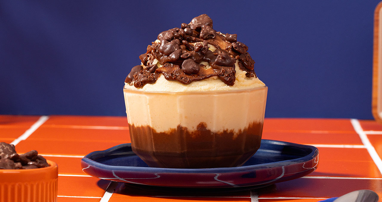 Sorvete Mix Chocolate Com Ovomaltine® Creme Crocante com Rocks